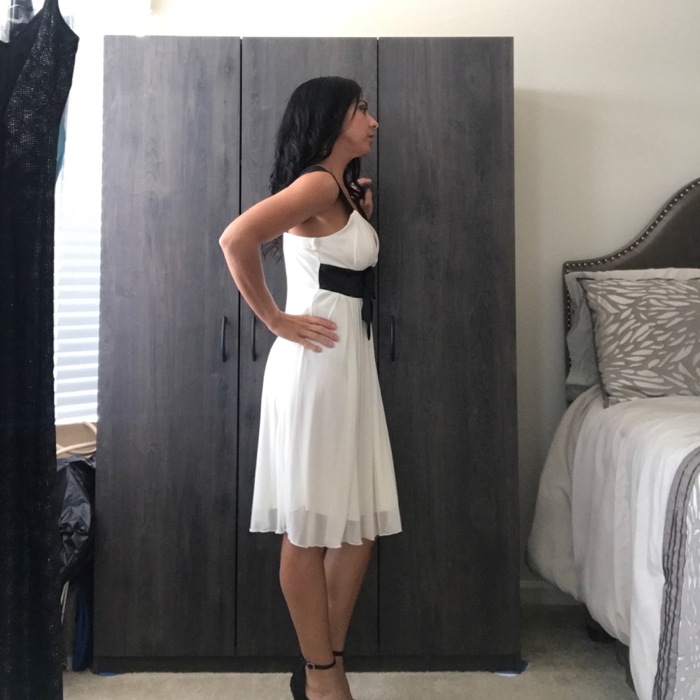 Cream And Black Dress